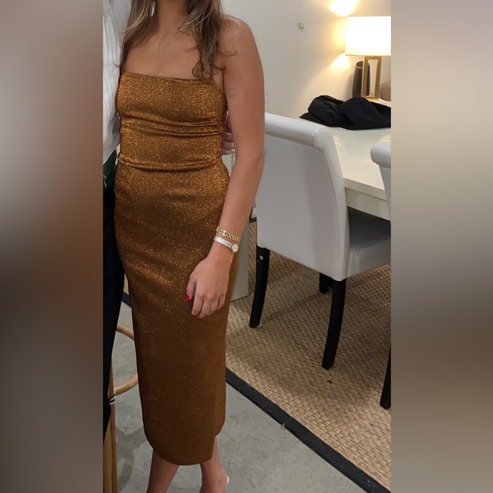 Bec & Bridge Bronze Baby midi dress